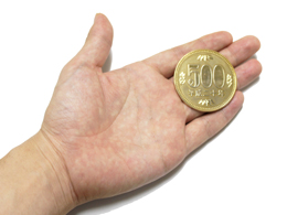 マジック基本用具 > レギュラー・コイン > ビックコイン500円：マジックショップのフレンチドロップ。手品 用品(グッズ)の通販